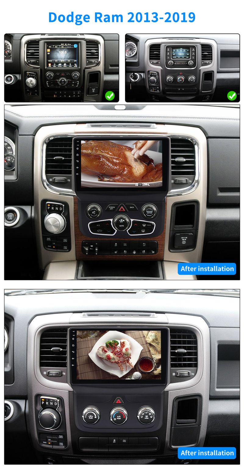 applicable to 13 19 manual and automatic models Dodge Ram car navigation Bluetooth player carplay_autovado.com