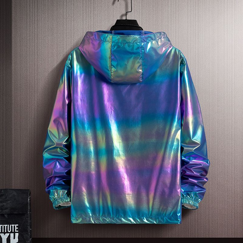 Men's Clothing for men and women in summer ins reflective shiny surface handsome couple 2024 new colorful sun protection clothing_autovado.com