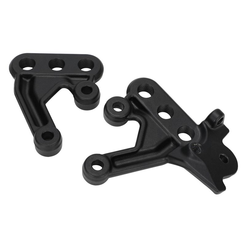 Motorcycle Foot Peg Brackets - Universal Aluminum Alloy Replacement Parts For Custom Bike Modifications (Black, 12x12x5cm)_autovado.com