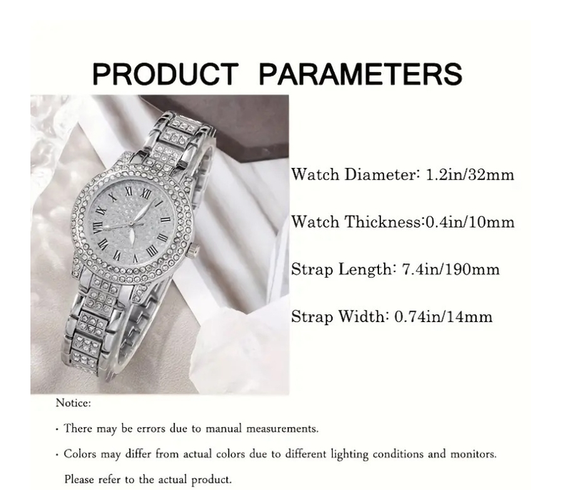 Women's watch five-piece set diamond women's watch ladies fashion Roman quartz watch wristwatch_autovado.com