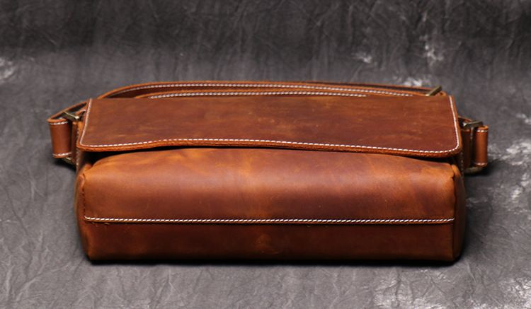 Men's Shoulder Bag New Vintage Genuine Leather Men's Bag Handmade Women's Cowhide Crossbody Bag Crazy Horse Leather Simple and High end Feeling_autovado.com