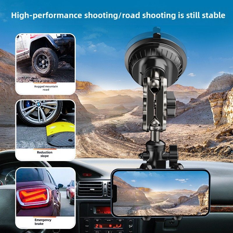Car Shooting mobile phone bracket multi-direction vertical shooting car live shooting bracket first view sucker bracket_autovado.com
