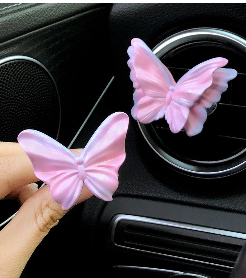 High grade butterfly air outlet decoration car aromatherapy car perfume fragrance flower diffuser stone car interior decoration_autovado.com