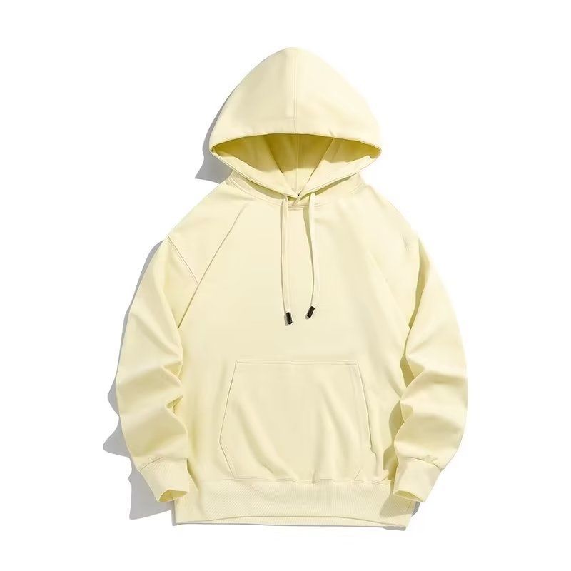 Men's Clothing Factory direct sales heavy 320g pure cotton hooded sweatshirt men and women loose tops drop shoulder pullover casual hoodie trend_autovado.com