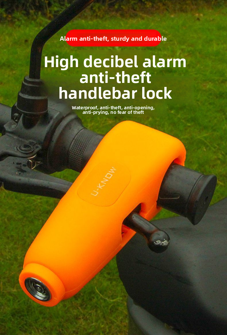 Motorcycle Electric Anti-theft Battery Vehicle High Decibel Alarm Handlebar Horn Lock_autovado.com