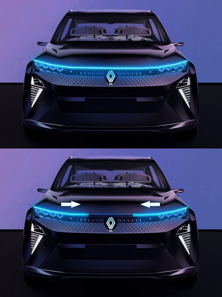 12V Start Scan Lighting Daytime Running Hood Strip Waterproof Car DIY Neon Through Light_autovado.com
