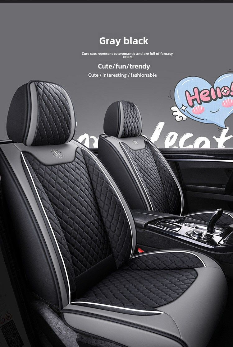 Car seat cushion four seasons universal fully surrounded cute seat cover goddess seat cushion all-inclusive car seat cover winter car interior_autovado.com