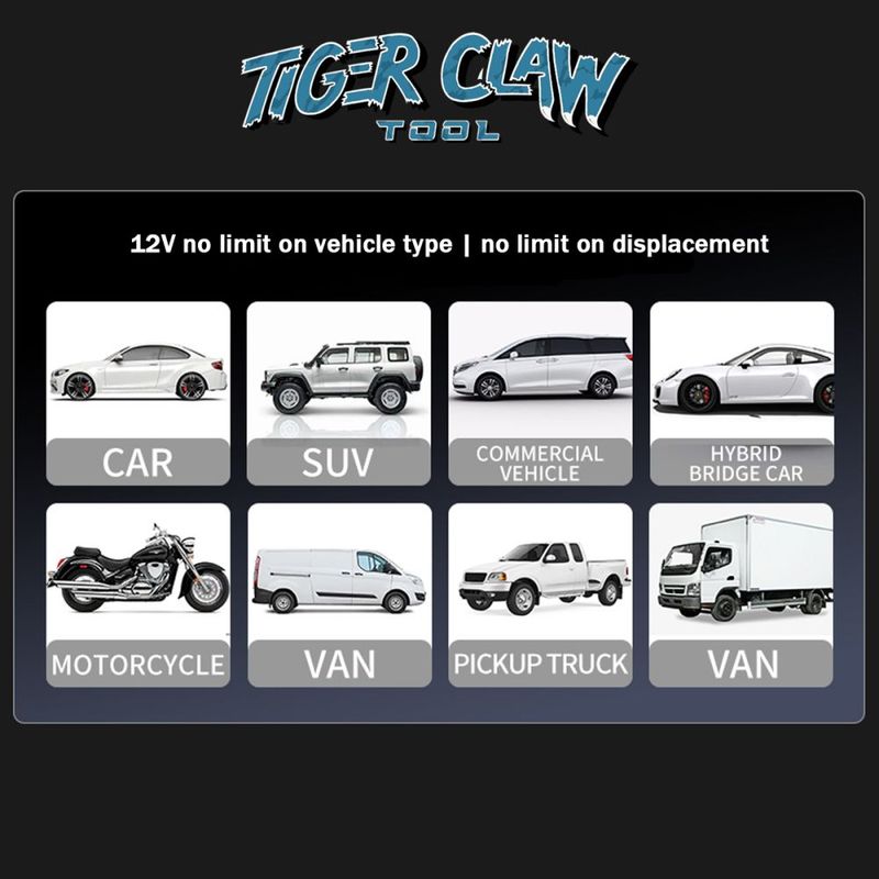 4 In 1 Tiger Claw Tool Jump Starter Air Pump Car Jumper Train Power Bank_autovado.com