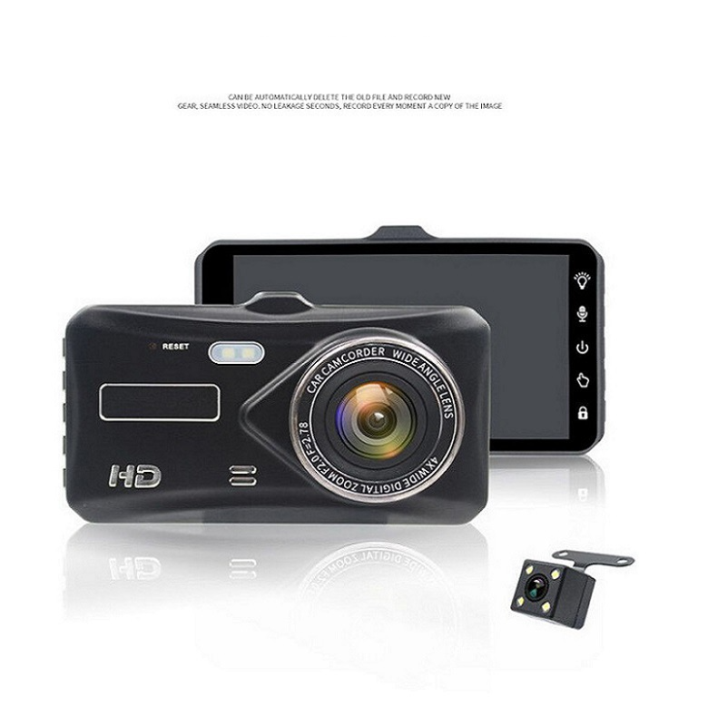 4-inch touch screen driving recorder 1080P front and rear double recording zinc alloy shell in stock hidden mirror_autovado.com