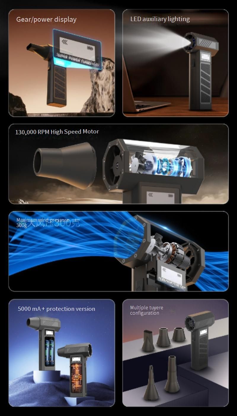 20000Pa Cordless Car Vacuum Cleaner With 5 Nozzles - Handheld Blower & Dust Extractor For Auto Detailing, Camping Gear, And Home Use_autovado.com