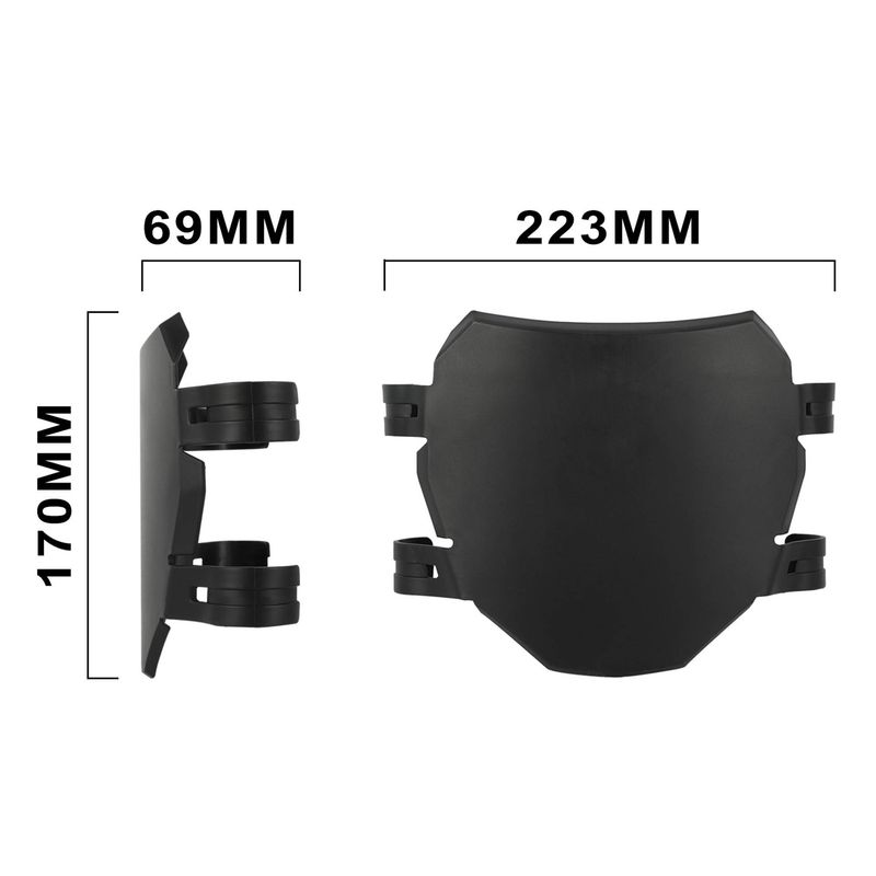 High-Quality PP Motorcycle Number Plate - Durable & Weatherproof Customizable License Plate Holder For Bike Modification (22x16.5x7cm)_autovado.com