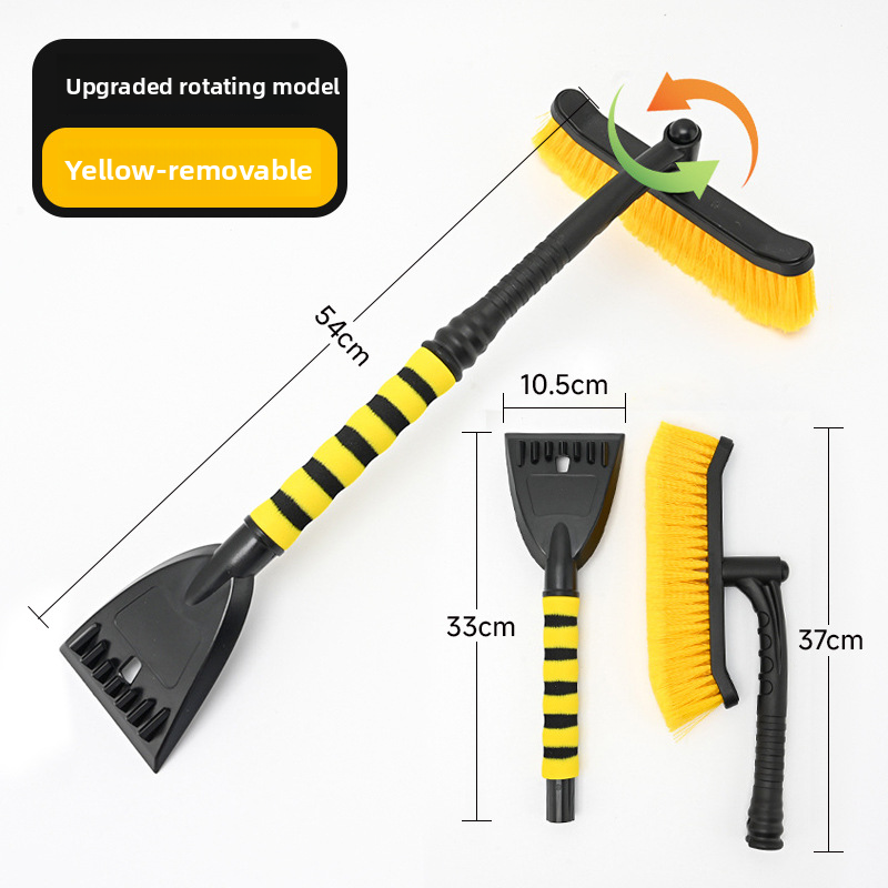 Car Detachable Car-mounted Ice Scraper Brush Winter Tool Rubber Snow Removal Shovel_autovado.com