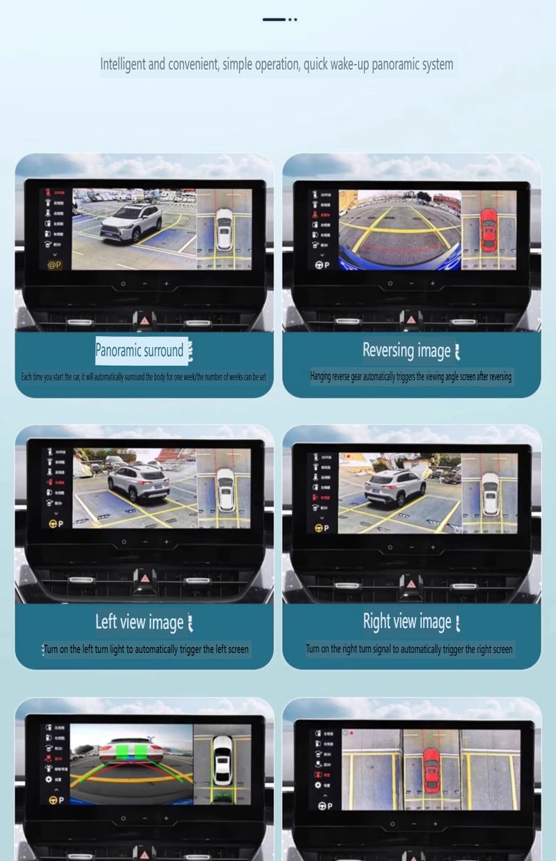 3D 360° Panoramic Camera System For New Toyota Prado - HD Night Vision Parking Assistant With 4 Channel DVR & Loop Recording_autovado.com