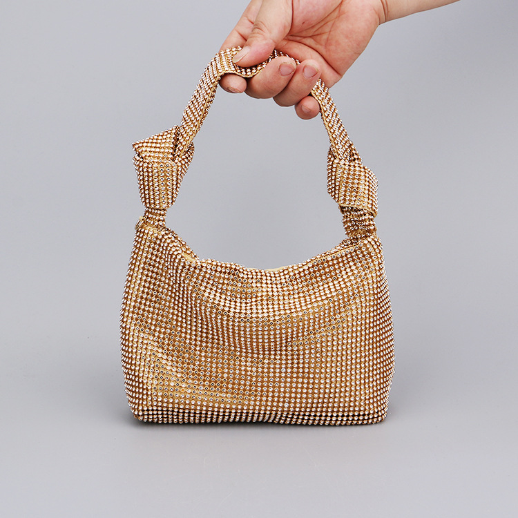 Internet celebrity popular rhinestone handbag dinner bag ladies dress versatile bag European and American banquet evening bag_autovado.com