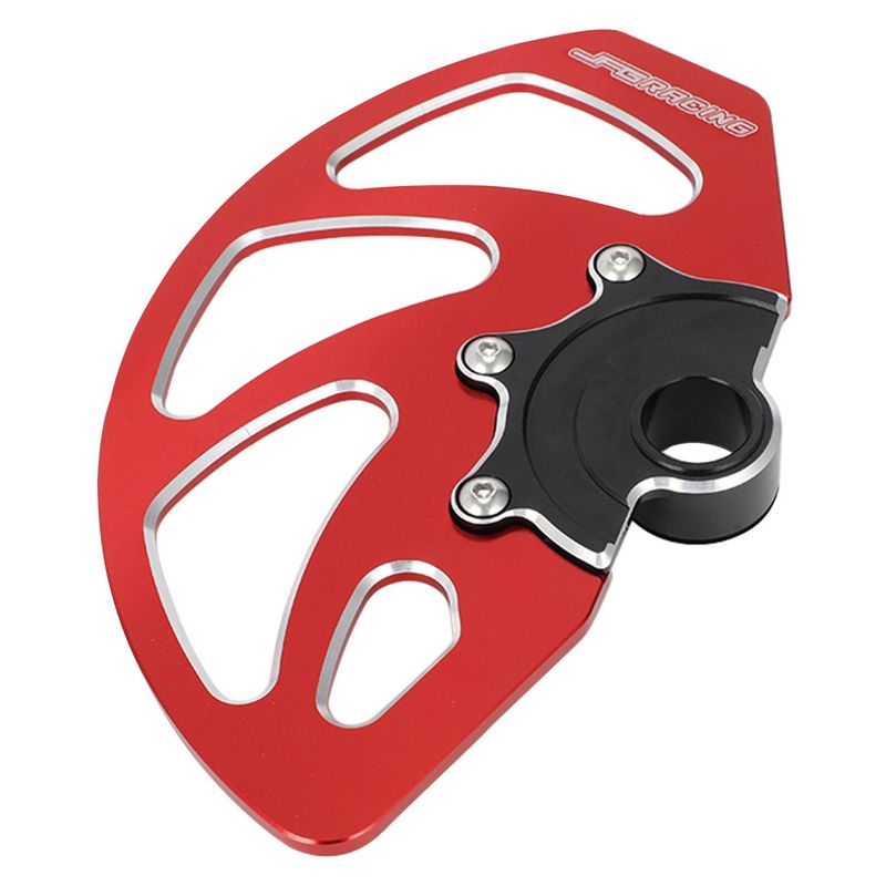 Motorcycle Front Disc Brake Guard - Universal Fit For X160/X260, Durable Aluminum Alloy, Lightweight & Anti-Corrosion (Black/Red, Black)_autovado.com
