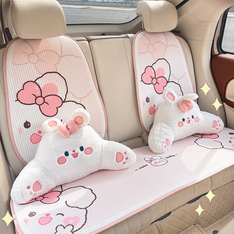 Cute Cartoon Women's Seat Cover Universal Anto Interior Accessories Fashion Anti Slip Breathable Girl Car Cushion Covers_autovado.com