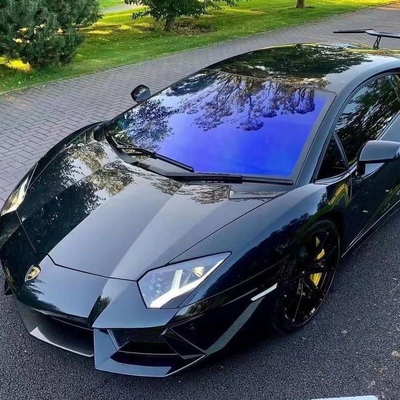 Rose Ghost Red Colorful High Insulation Solar Explosion-proof Sunscreen Up To 99% Car Nano Film_autovado.com