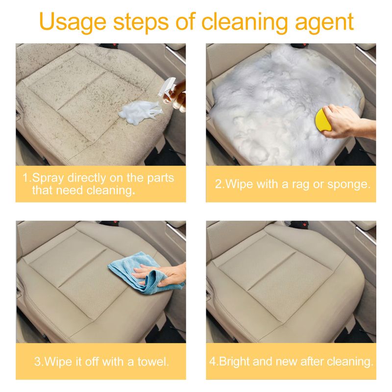 Car Interior Foam Cleaner Wash Free Decontamination Seat Ceiling Instrument Panel Foam Cleaner_autovado.com