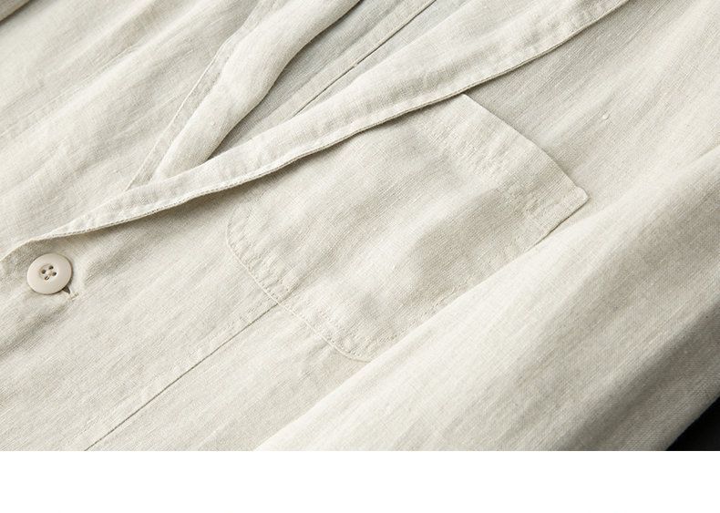 Men's Clothing 2026 New Simple Casual Linen Suit For Men Spring And Summer Thin Style Youth Korean Style Fashion Summer Loose Handsome Two-Piece Suit_autovado.com