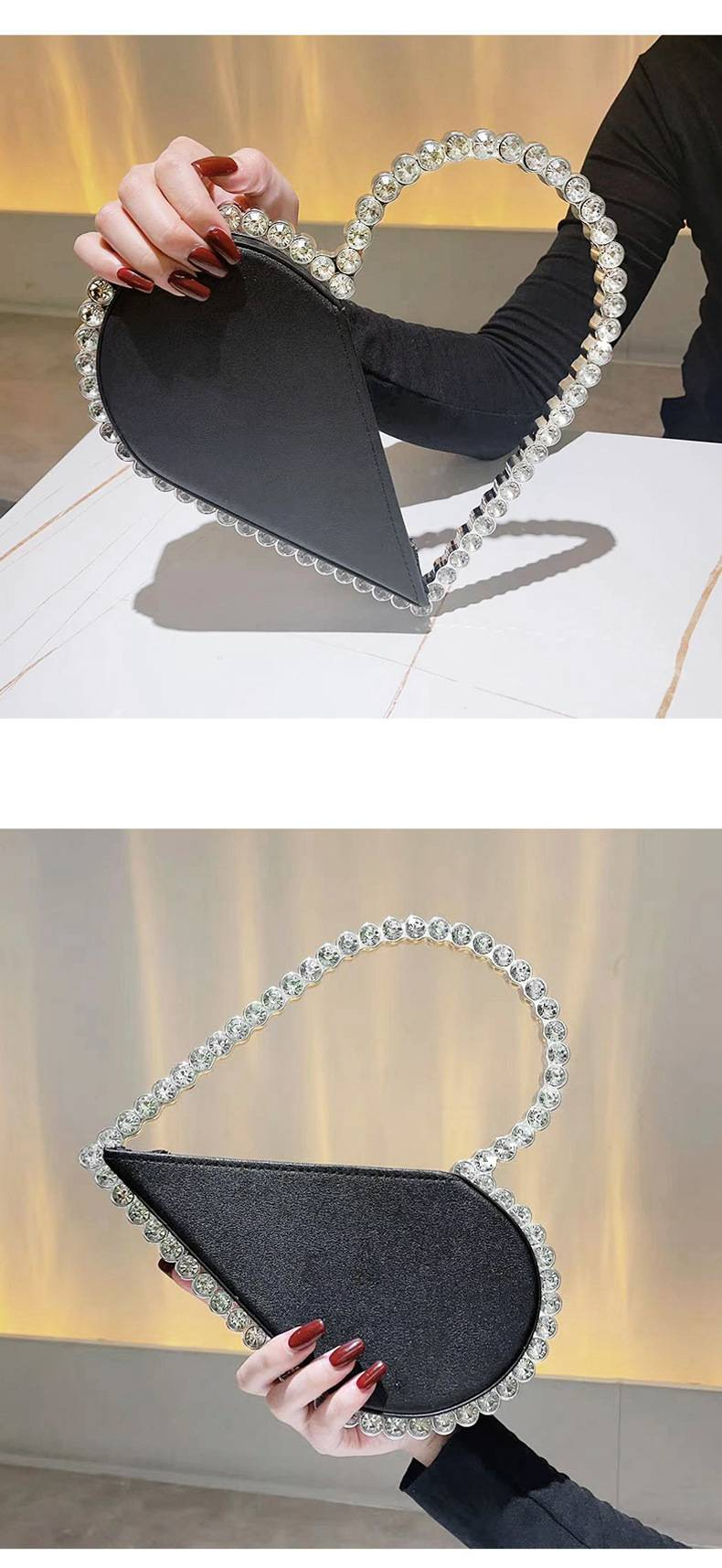 Round Crystal Diamond Bag Sparkling Clutch Bag Internet Celebrity Same Purse Little Fairy Bag Girl Small Bag_autovado.com