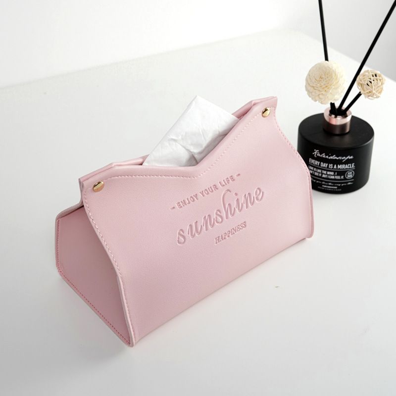 Modern Leather Tissue Box – V-Cut Desktop Holder (Minimalist & Durable)_autovado.com