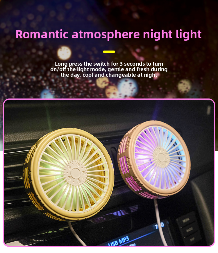 Flash F203A USB Fan Air Vent Light LED Creative Interior Car Supplies_autovado.com