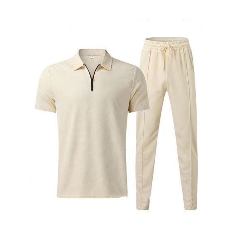 Men's Clothing Casual Men Fashion Men's POLO Shirt Suit Trendy Casual Sports Suit_autovado.com