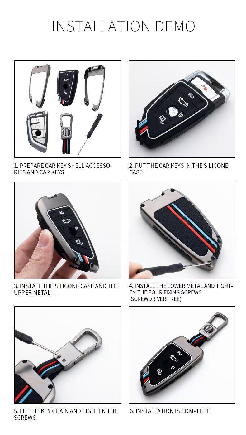FOR BMW Car Key Case For BMW Series 1, 3, 5, 6, 7, X1, X2, X3, X4, X5, X6, X7, F10, F15, F16, F20, F30, F18, F25, M3, M4, E34_autovado.com
