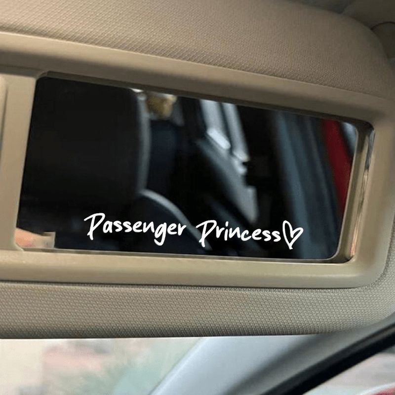 2 pack Passenger Princess car rearview mirror makeup mirror passenger princess creative stickers_autovado.com
