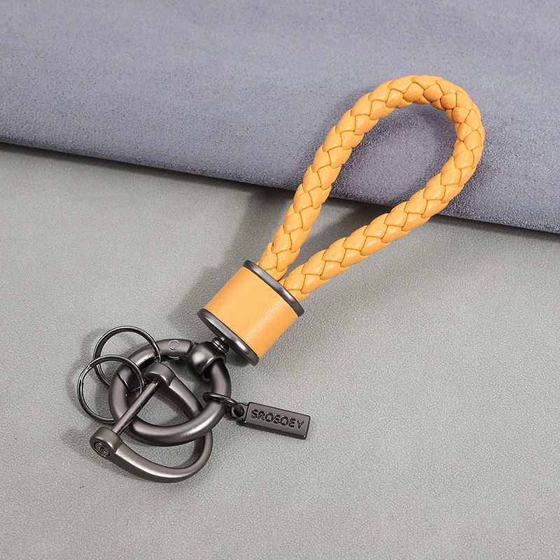 Car Key Chain Pendant Women's Men's High End Personality Creative Braided Leather Car Key Chain Cute Ins Internet Celebrity_autovado.com