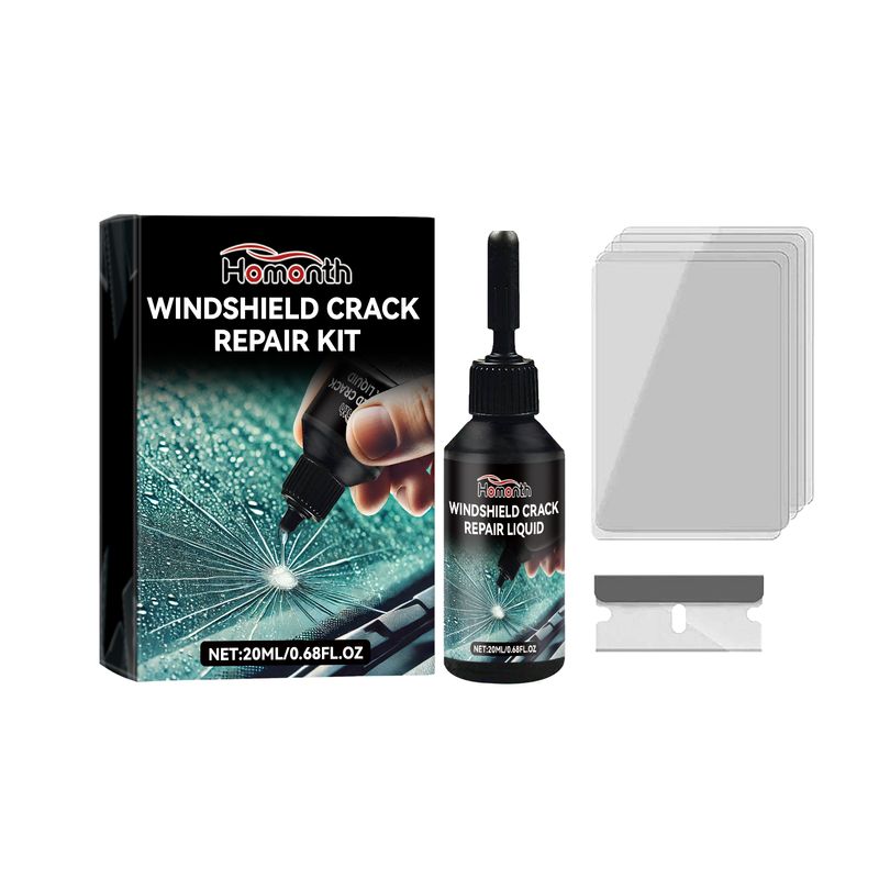 Homonth Automotive Glass Care Kit Automotive Windshield Cracks And Scratches Adhesive Repair Solution_autovado.com
