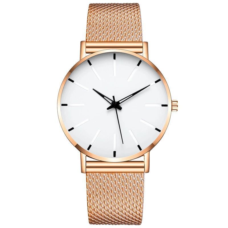 men's and Women's Business color scale fashion watches men's mesh belt thin quartz watches_autovado.com