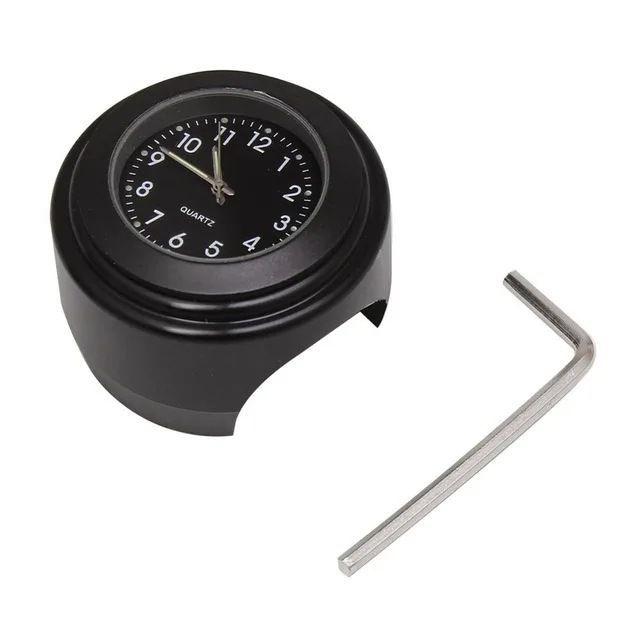 Dustproof Quartz Aluminum Alloy Motorcycle Luminous Time Table Universal Car Handlebar Clock_autovado.com