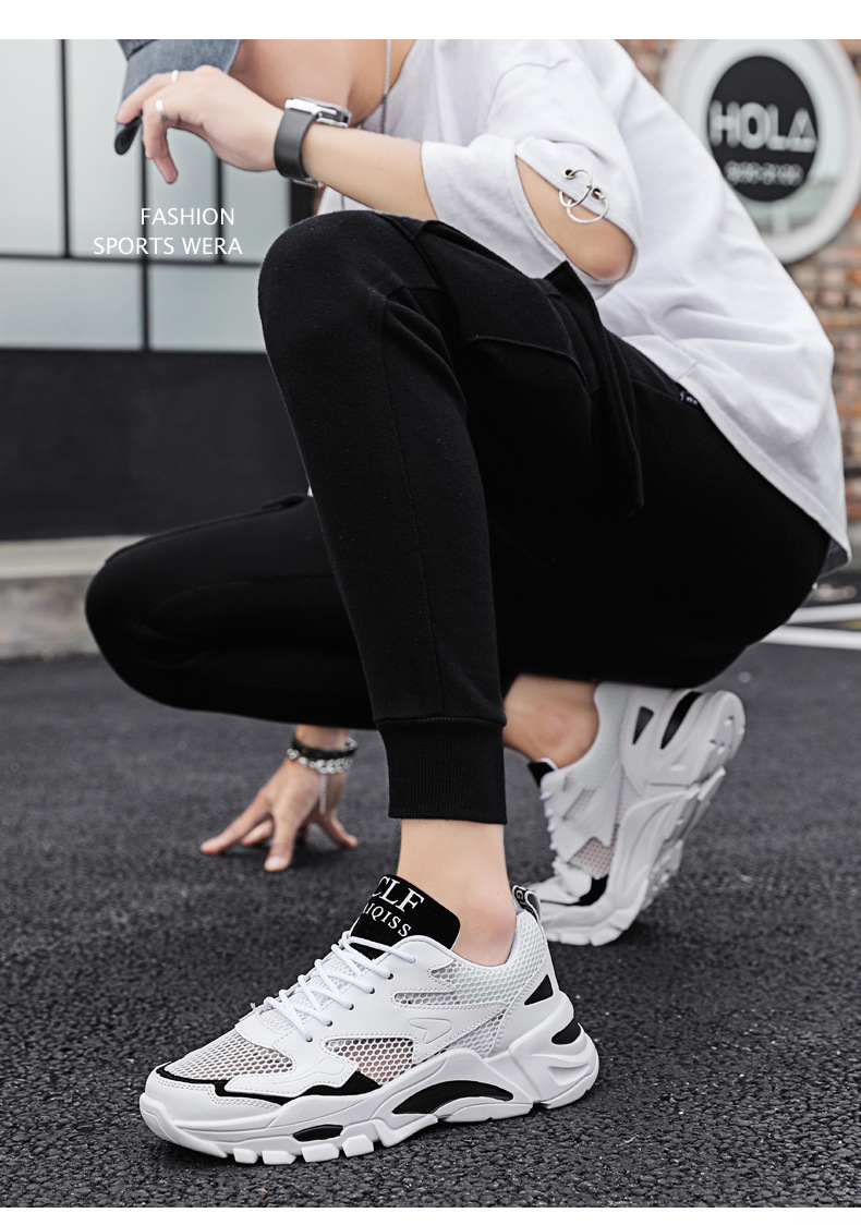 2024 summer mesh shoes men's shoes breathable hollow mesh small size young men's casual sports shoes running shoes_autovado.com