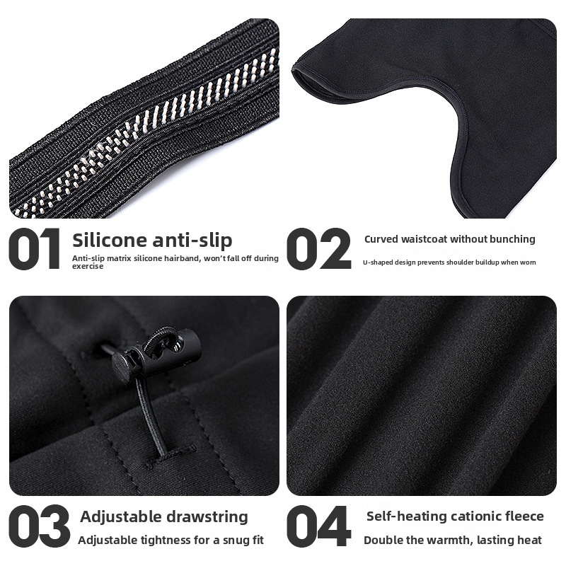 Winter Ski Mask Windproof Snowproof Warm Neck Protection Breathable Quick-dry Cycling Cold-proof Korean Style V-shaped_autovado.com