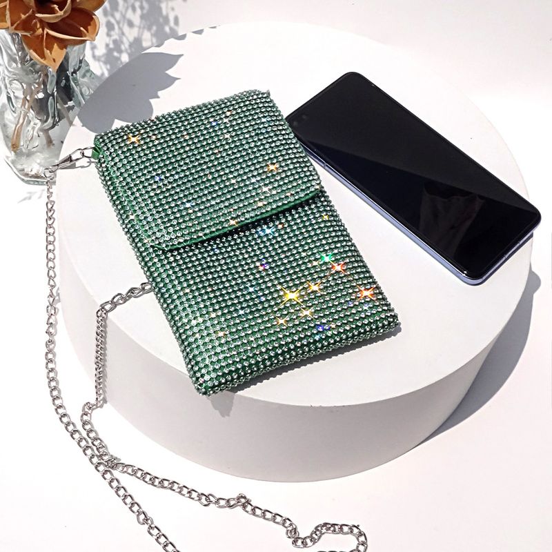 Evening Bags Diamond-encrusted Mobile Phone Bag Women's Crossbody Bag Chain Shoulder Bag Advanced Sense Vertical Evening Small Bag_autovado.com