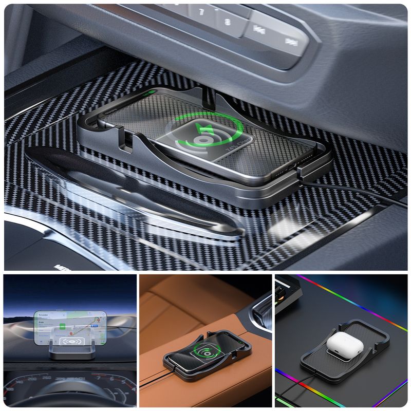 D7 Charger Dual-Use For Home And Car Navigation Model Anti-Slip Mat Modified With Wireless Charging_autovado.com