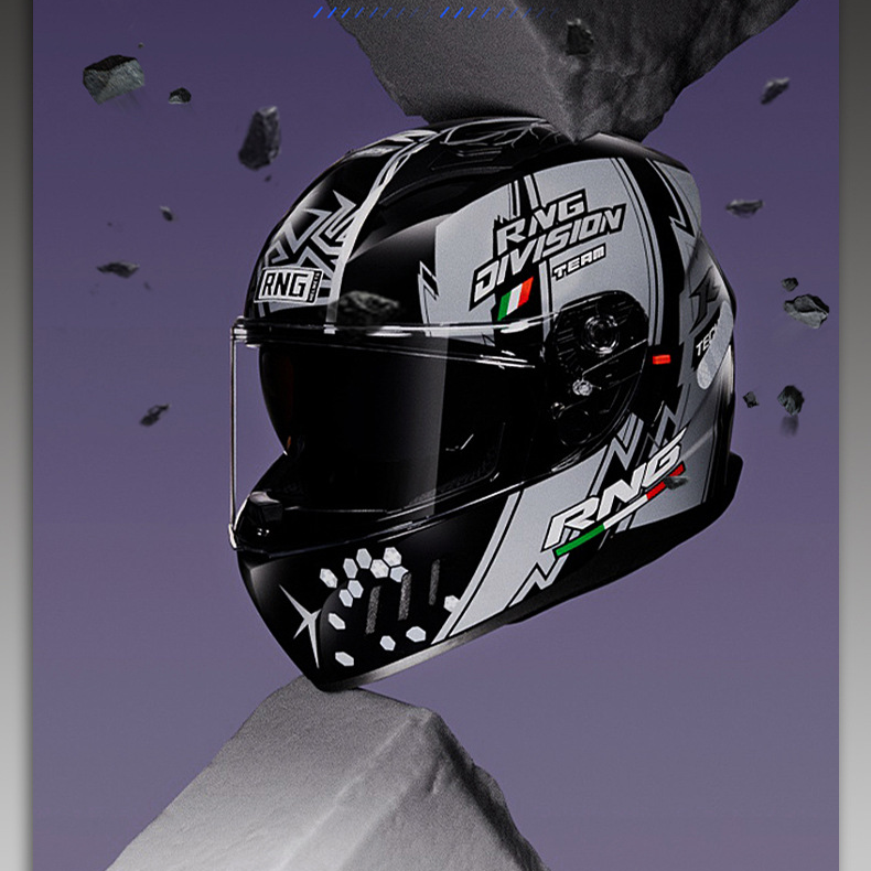 Motorcycle helmet Motorcycle helmet Men's and women's double lenses full helmet riding Full face helmet_autovado.com