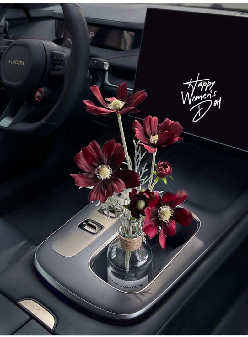 Car bouquet girls, interior accessories good items for cars, center console decorations, high-end simulation vases_autovado.com