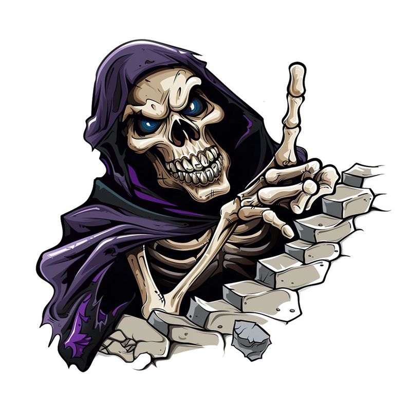 Halloween ghost face car stickers animal stickers motorcycle scratch cover creative body stickers_autovado.com