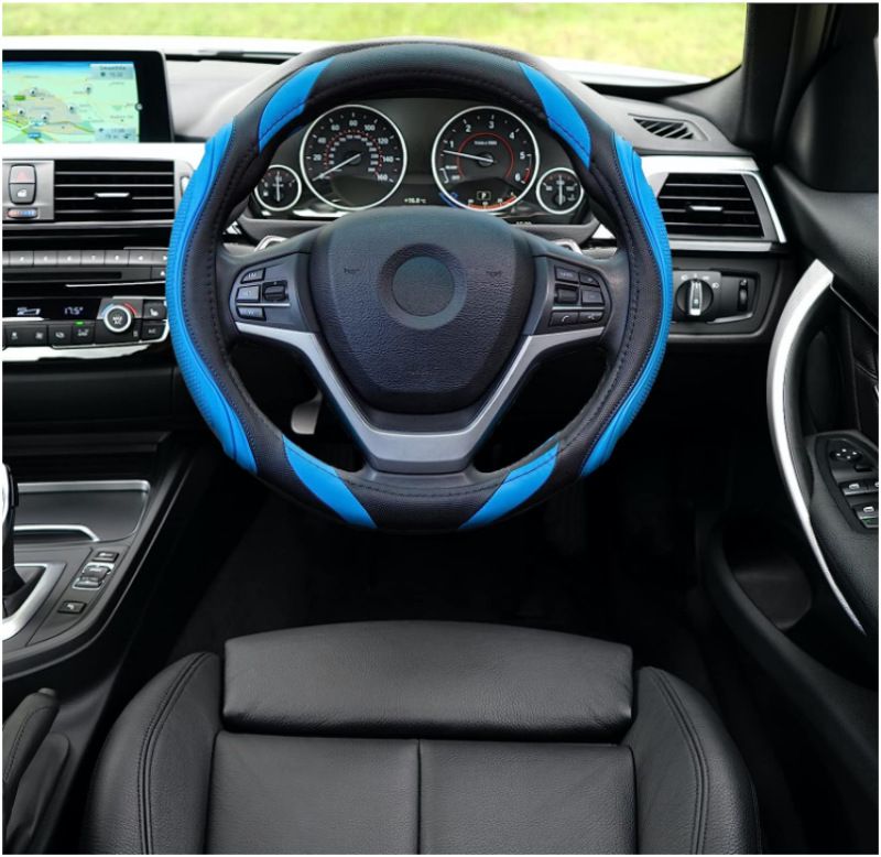 Fashionable Stitching Of Steering Wheel Available In All Seasons, Leather , Concave And Convex Massage, Car Handle_autovado.com