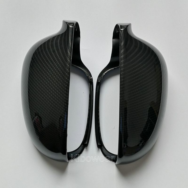 Side Wing Mirror Covers Caps For VW Golf MK5 GTI plus Passat B6 B5.5 for Jetta 5 (Carbon Look) Sharan Variant EOS for VW_autovado.com