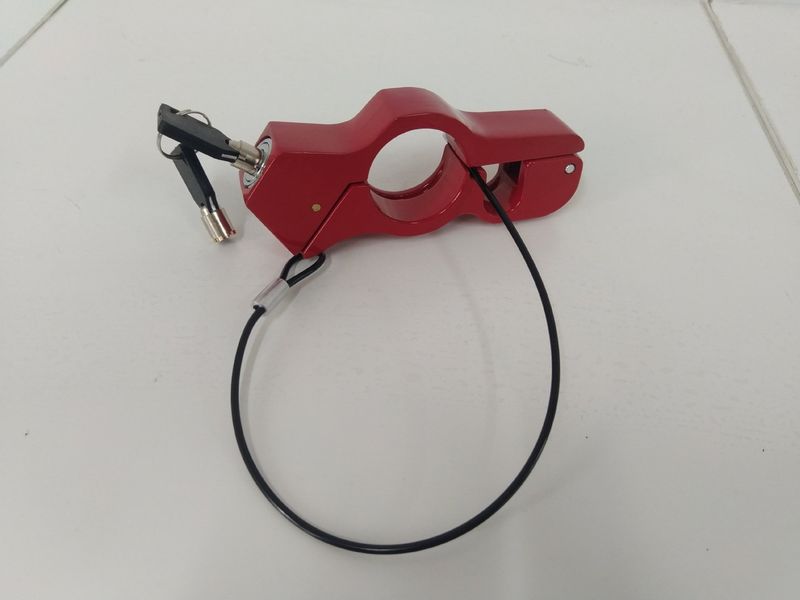 Electric Scooter Brake With Rope Pendant Safety Helmet Handlebar Motorcycle Waterproof Anti-theft Handle Horn Lock_autovado.com