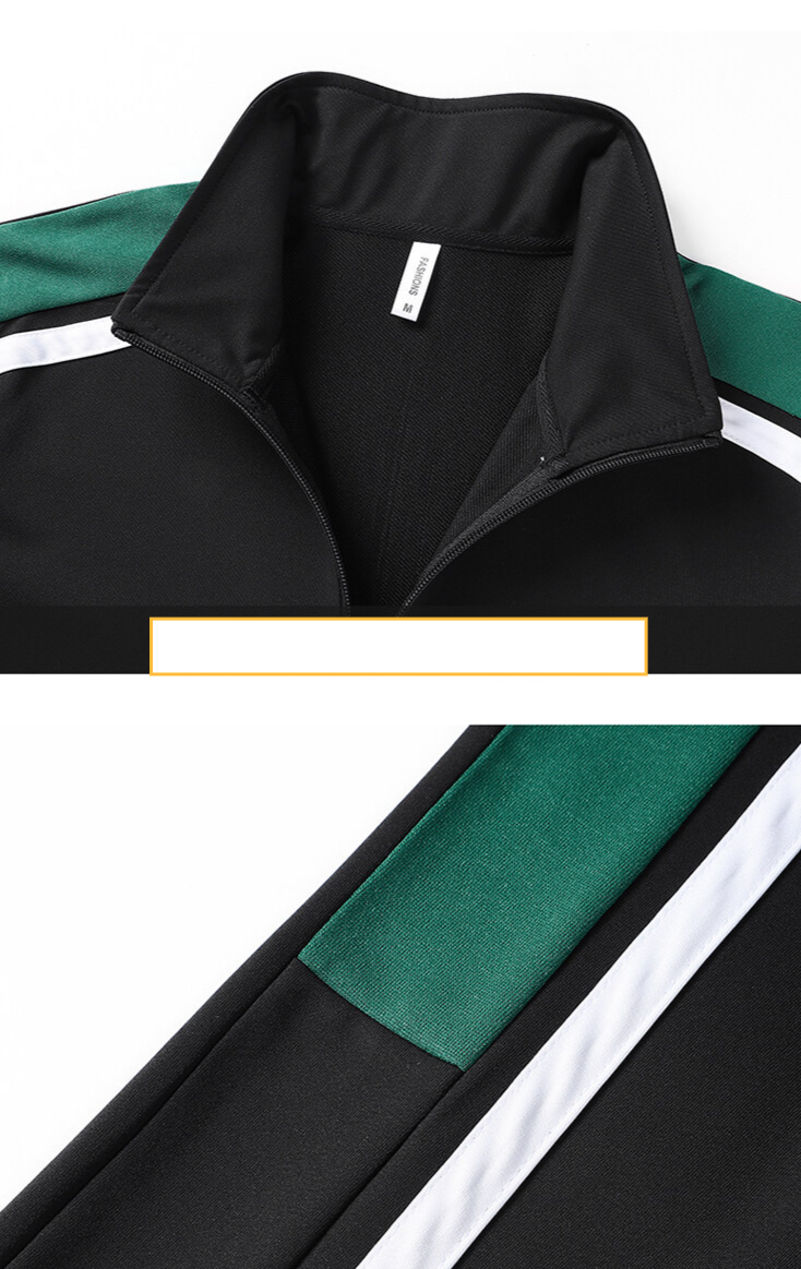 Men's Clothing Spring and Autumn Men's New Casual Sports Suit Youth Fashion Stand Collar Cardigan Two piece Jacket Men_autovado.com