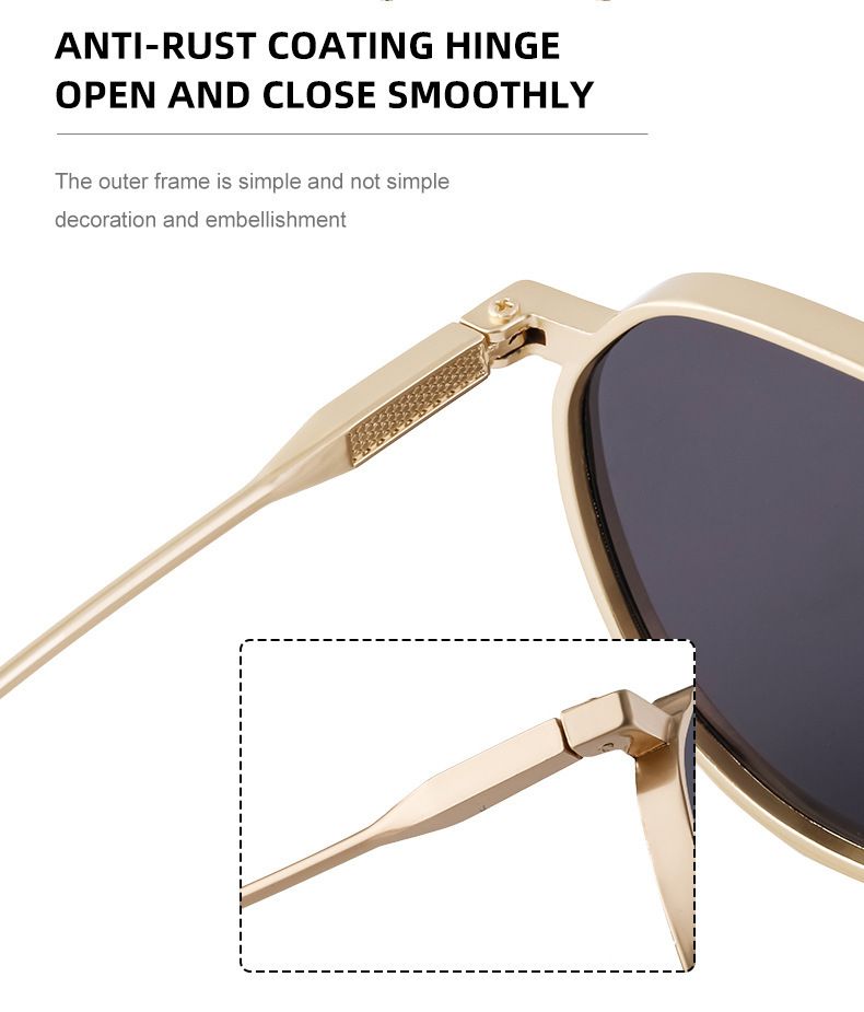 Unisex Vintage round frame sunglasses for men metal double beam driving sunglasses for men_autovado.com