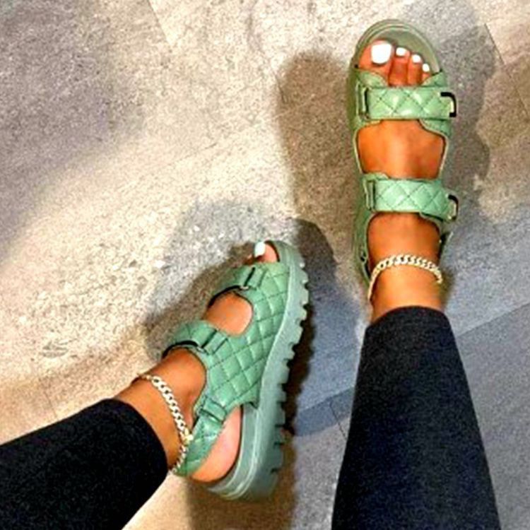 Women's fashion new large size platform sandals round head small wind sandals_autovado.com
