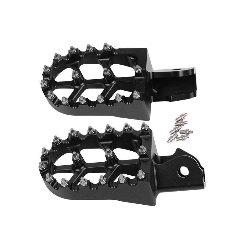 S2R CNC Aluminum Alloy Anti-Slip Foot Pegs For Electric Dirt Bike - Universal Fit, Durable & Lightweight (Black/Red/Silver)_autovado.com