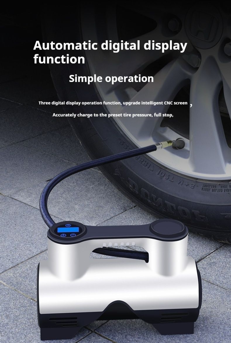 Car mounted inflation pump, portable electric car tire inflation pump, automatic high pressure_autovado.com