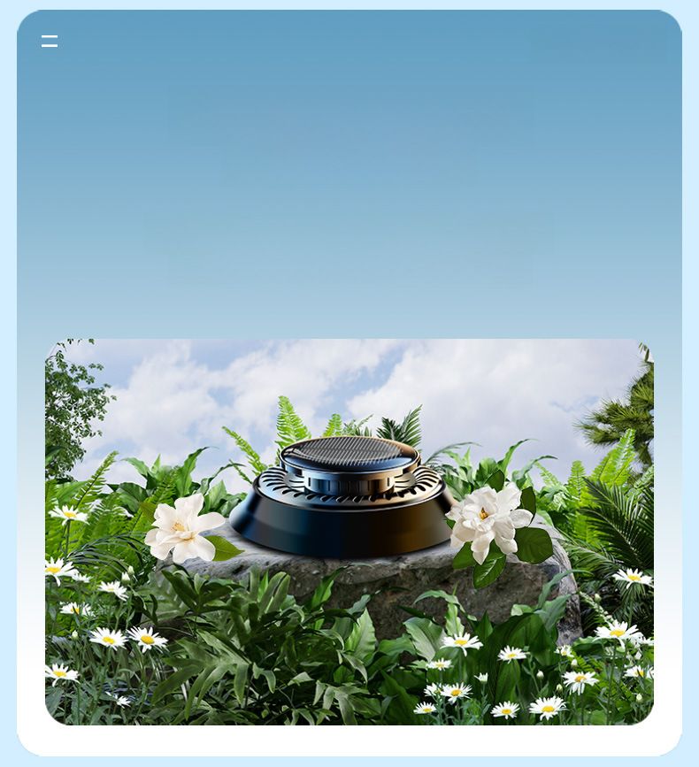 Solar car aromatherapy device car fragrance Water ornament_autovado.com