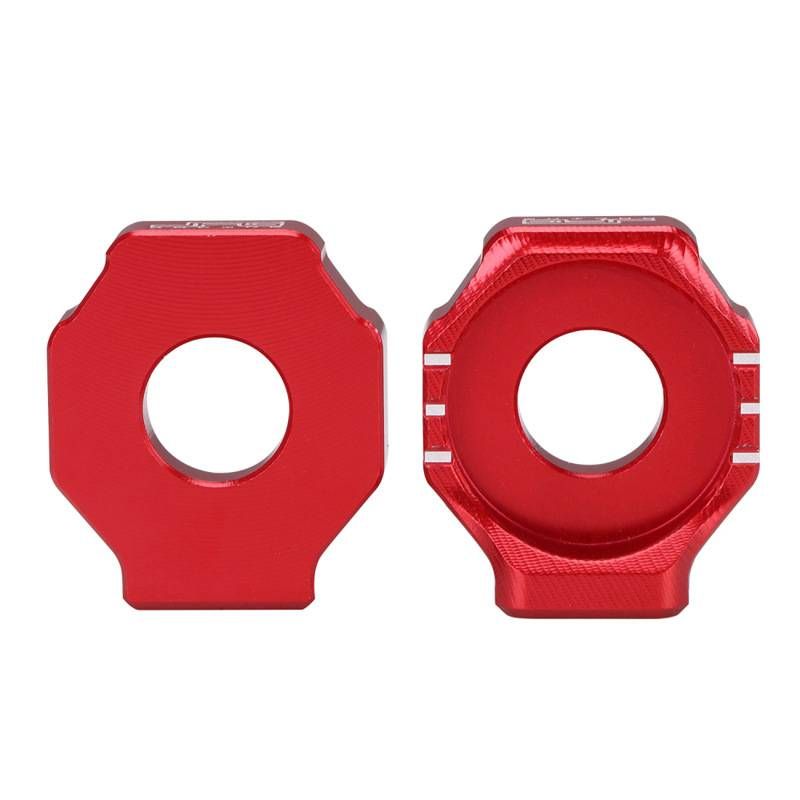 Universal Motorcycle Chain Adjuster - Heavy-Duty Rear Wheel Alignment Tool For Dirt Bikes & Off-Road Motorcycles (Red/Blue/Black)_autovado.com